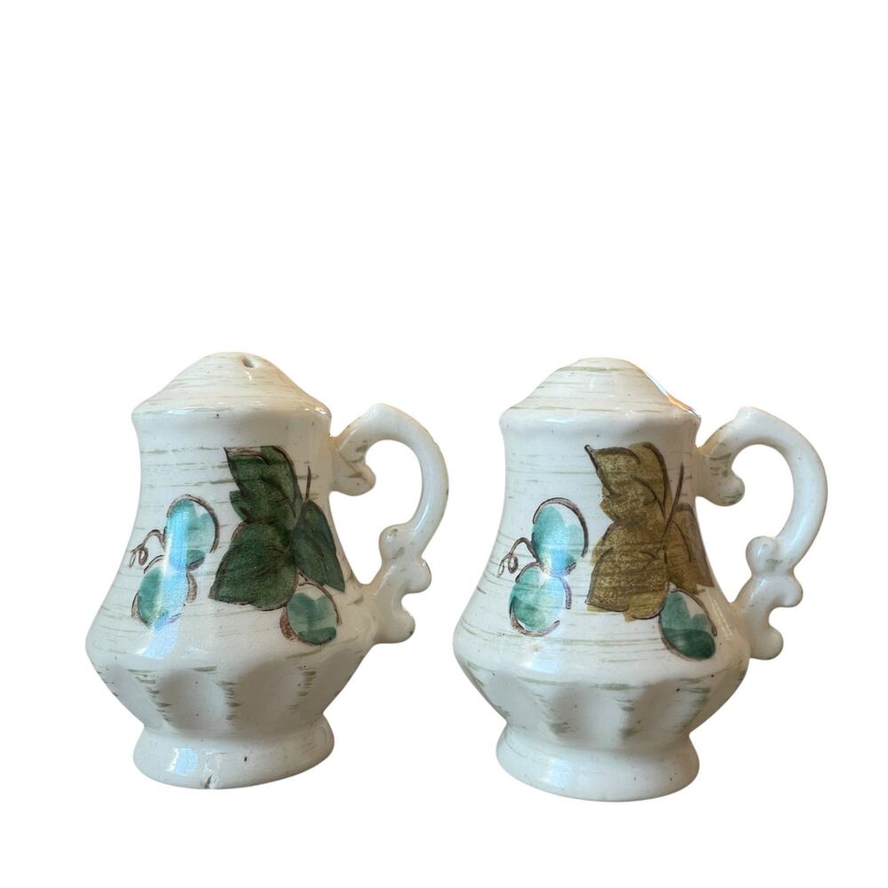Metlox Vintage Vernon Ware Vineyard Salt & Pepper Shaker Set Made in USA Mint!